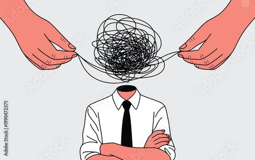 Untangling the mind a visual representation of mental health struggles and complexity