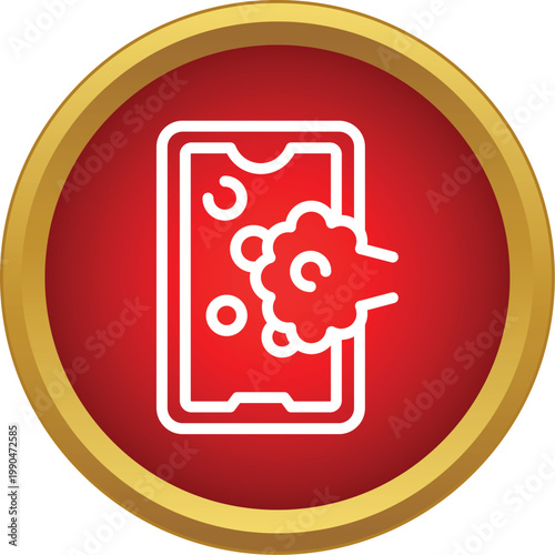 Cleaning and sanitizing a smartphone display from bacteria and microorganisms