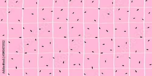 Set chalk abstract linen with wavy and bright bg. Watermelon or valentine themes simple tablecloth design through imperfect. Child-like shape and paint stroke evoking love and nutrition.