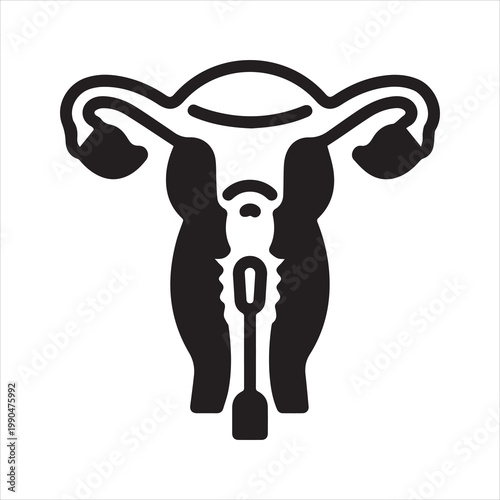 Black solid icon for pap test