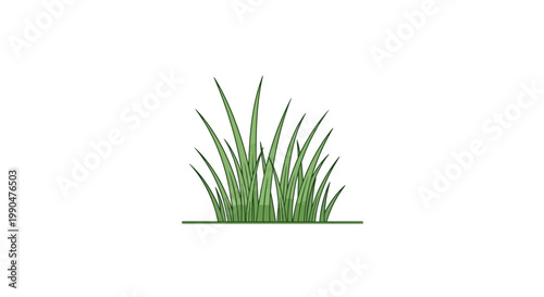 Green grass blades illustration