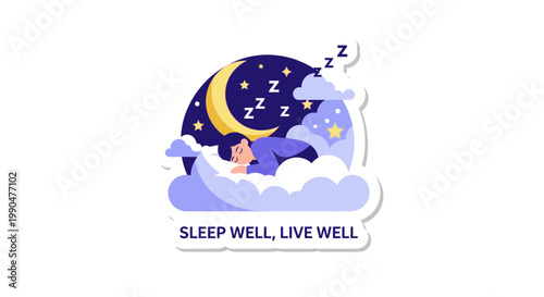 Sleep Well Live Well Illustration