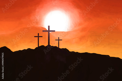 good friday blessings background with jesus carrying cross