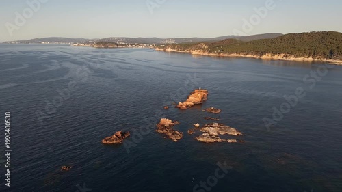 Faro de Illes Formigues en Palamos, Girona, Catalunya