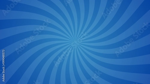 blue curved sunburst background rotating clockwise with slow smooth motion