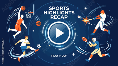 Dynamic Sports Highlights Recap with Multiple Athletic Actions for Online Video Content and Engagement