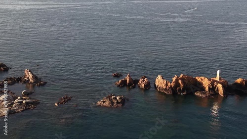 Faro de Illes Formigues en Palamos, Girona, Catalunya