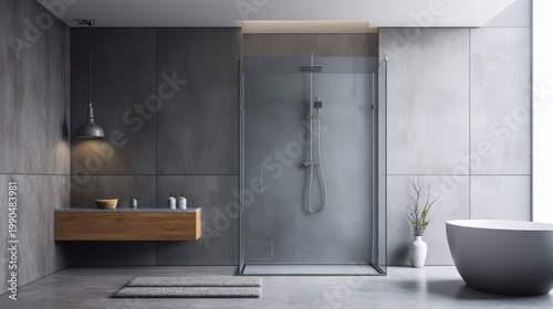 Clean bathroom interior design showcase modern restroom features in a stylish environment