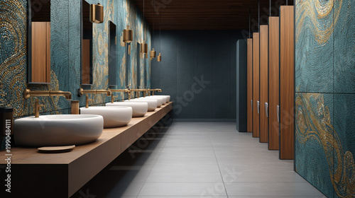 Modern clean bathroom interior design showcase restroom space elegant environment contemporary viewpoint
