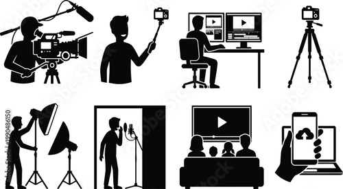 Exploring various modern methods of video content creation and consumption Vector