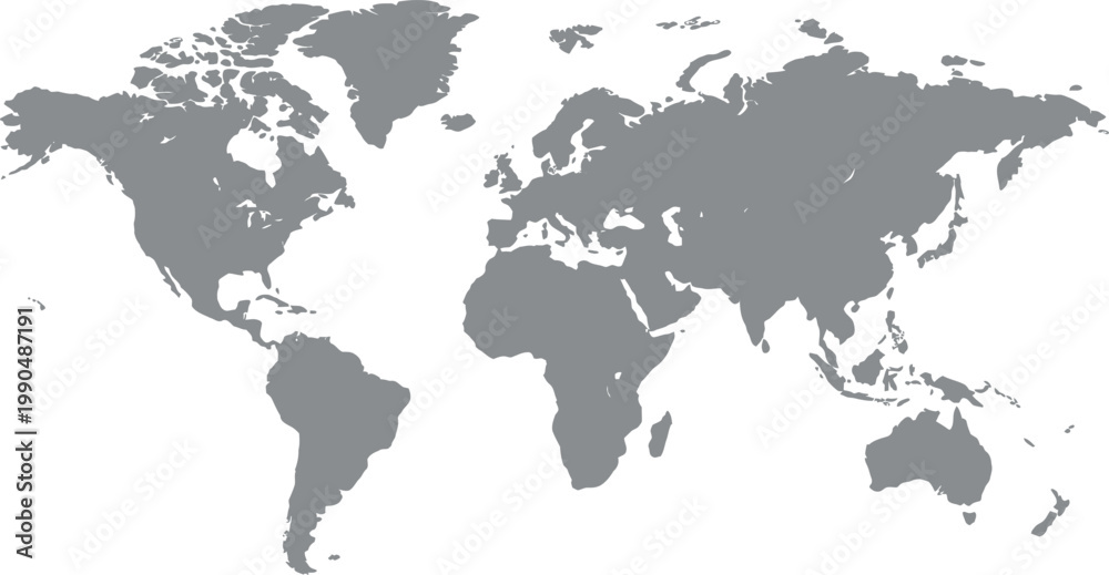 Fototapeta premium Global business icon world map silhouette for international trade logistics and worldwide connections