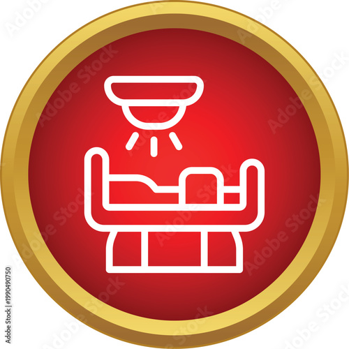 Person lying on a tanning bed with a light shining, representing a solarium