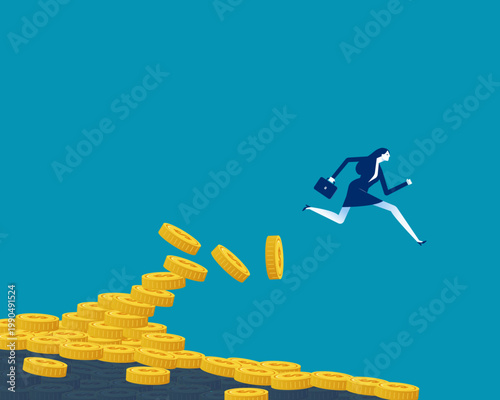 Financial wealth or investment success.