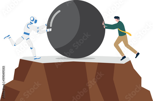 AI and human collaboration overcoming heavy debt crisis