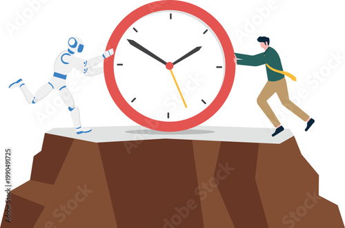 Strategic time management with AI and human coordination