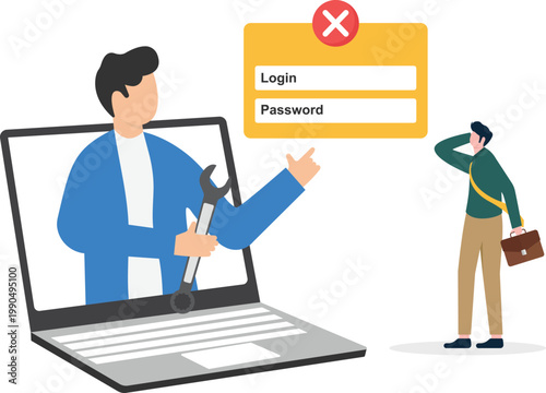 User login error and forgotten password access issue