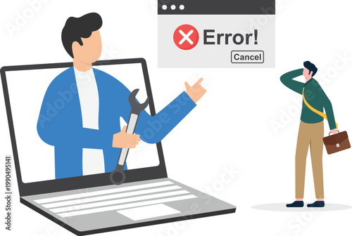 Online error notification and system failure alert