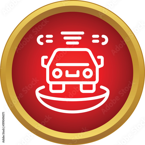 Smart car detecting surroundings with integrated sensor technology for autonomous driving