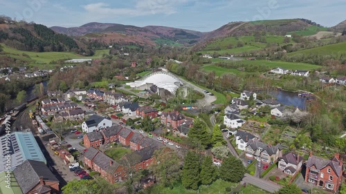 Aerial, The Royal International Pavilion and Eisteddfod festival site, Llangollen, North Wales