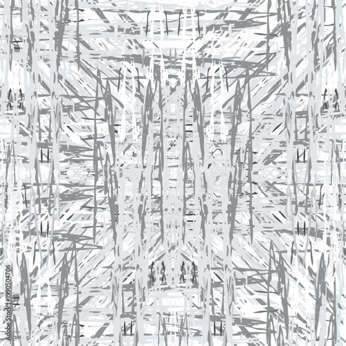 Spots, Ikat. Tie Dye, Batik. Seamless Pattern. Geometric Surface. Hand Drawn Painted. Tribal Shibori Fabric Design. Gray Yellow Folk Old Folklore Textile. Traditional Geometry Woven Tie dye Pattern.