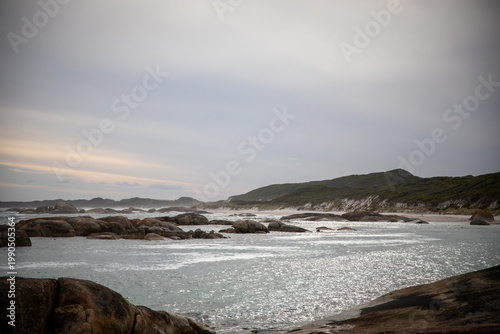 Coastal Landscape Featuring Rocky Shoreline And Ocean