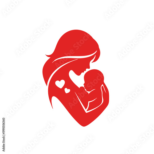 A loving mother gently holds her baby close to her heart with love and care.