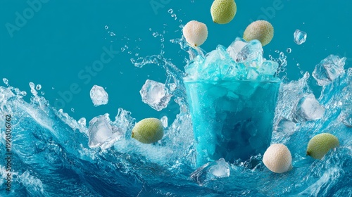 cool aquamarine-blue cocktail