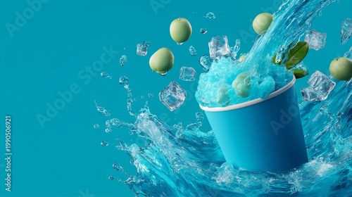 cool aquamarine-blue cocktail