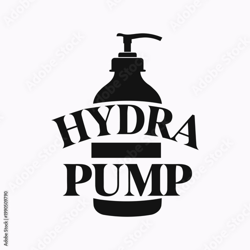 Black silhouette of a pump dispenser bottle