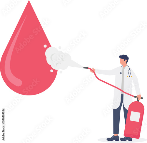 Eliminating virus from blood cells and circulatory system