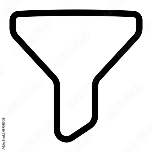 Filter Funnel Icon, Data Sorting Symbol, Refine Results Sign, Search Filtering Pictogram