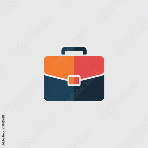 Modern briefcase icon representing business and professional travel
