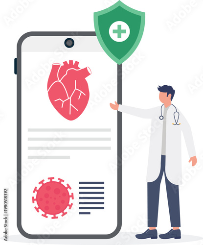 Cardiac health monitoring via secure smartphone app