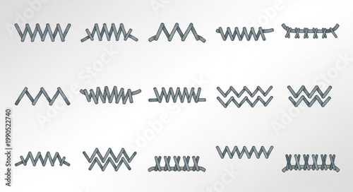 Collection of various sewing machine stitches and patterns.