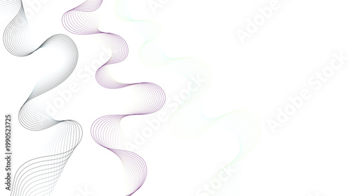 Modern abstract glowing wave background. Dynamic flowing wave lines design element. Vector illustration. Wave with lines created using blend tool.