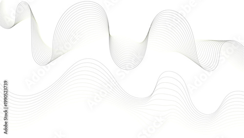 Abstract blue line wave background. Technology abstract lines on white background. . Abstract white paper wave background and abstract 