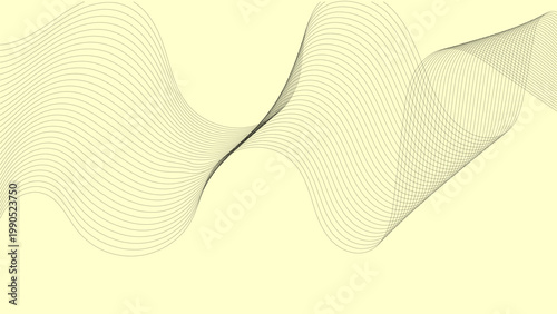 abstract Curved wavy lines tech futuristic motion background technology line stripe isolated science digital flowing black line Abstract wavy background.