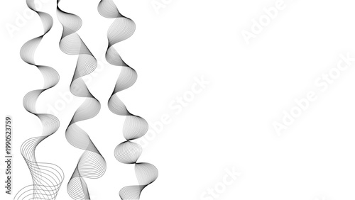 Modern abstract glowing wave background. Dynamic flowing wave lines design element. Vector illustration. Wave with lines created using blend tool.