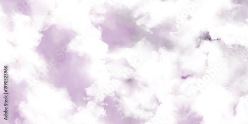 Soft purple and white watercolor cloud background