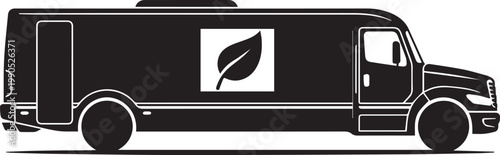 Biofuel Bus Silhouette Eco Transport Vector