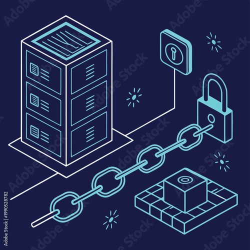 Blockchain Network Data Flow Concept