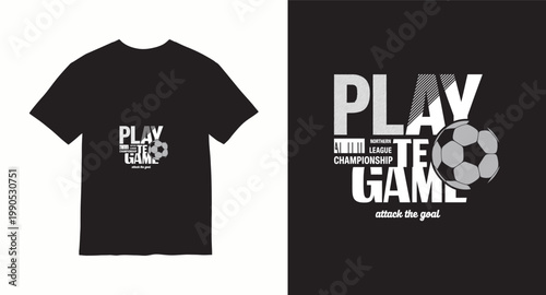 Play football game championship league graphic design.