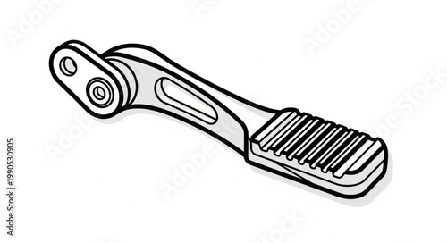 Closeup of a brake pedal.