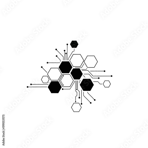 Black and white molecular structure diagram.