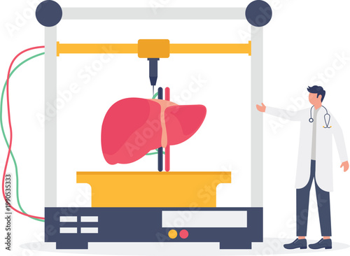 Advanced 3D printing of human liver organ
