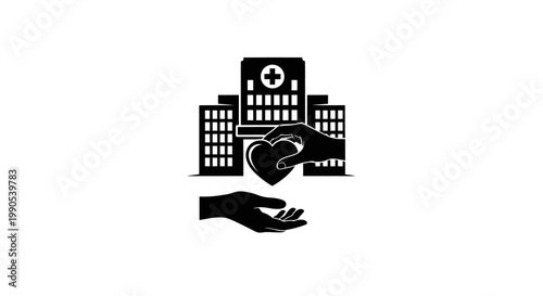 Hospital Donation Hands Heart Charity Medical Care.