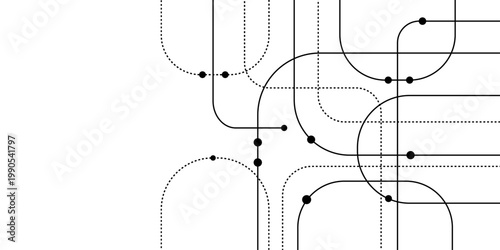 Abstract background with technology circuit board texture. Modern electronic motherboard texture. Creative idea for internet technology. Vector abstract geometric technology and connection concept.