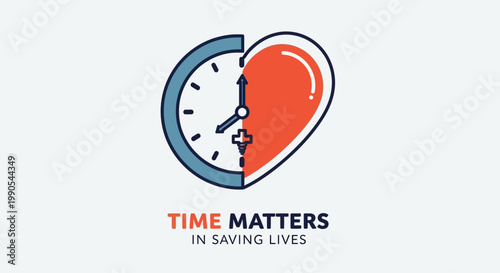 Time Matters in Saving Lives Medical Concept Icon.