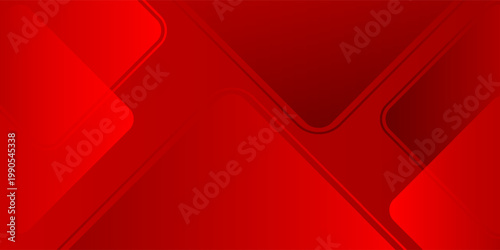 Abstract red geometric background with overlapping rounded squares and gradient shapes. Dynamic modern vector backdrop for corporate identity, tech banner, and sports promotion.