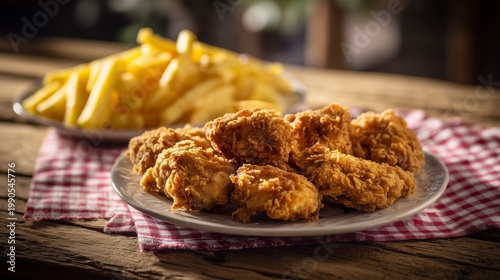 Muslitos de pollo en la mesa